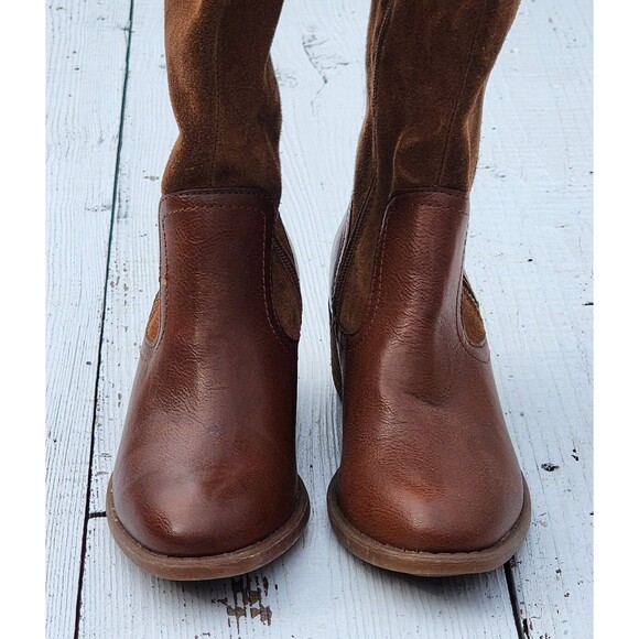 B.O.C Born Of Concept Austell Suede Leather Knee High Fashion Boots 6 /36 WIDE - Picture 11 of 13